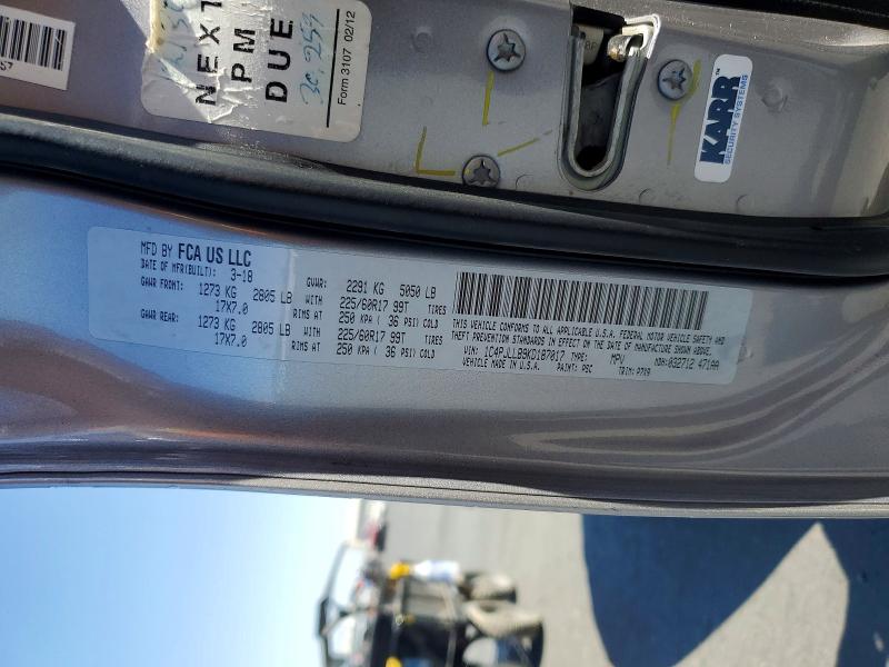 60694976 :رقم المزاد ، 1C4PJLLB9KD187017 vin ، 2019 Jeep Cherokee مزاد بيع