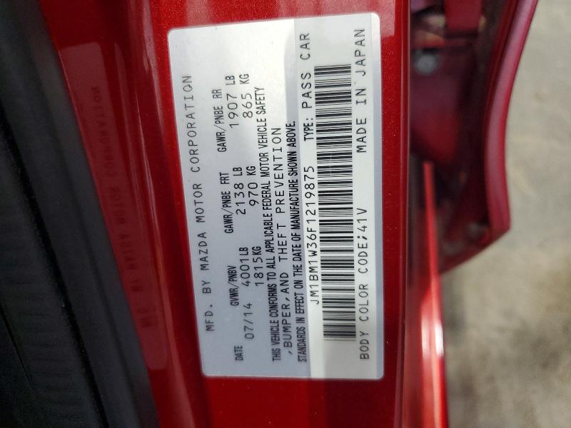 Продажа на аукционе авто 2015 Mazda 3, vin: JM1BM1W36F1219875, номер лота: 62018766