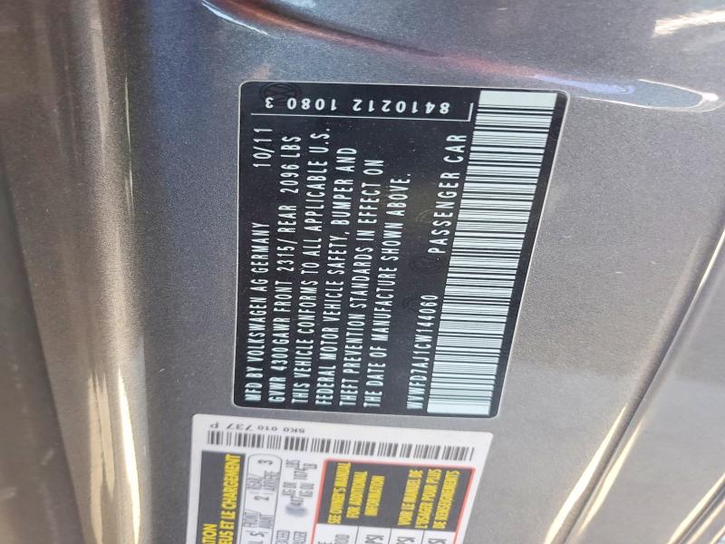 60195326 :رقم المزاد ، WVWFD7AJ1CW144060 vin ، 2012 Volkswagen Gti مزاد بيع