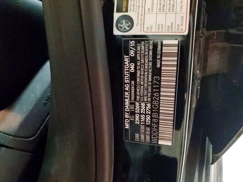 60643816 :رقم المزاد ، WDDHF8JB1GB261173 vin ، 2016 Mercedes-benz E مزاد بيع