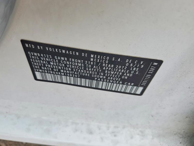 Продажа на аукционе авто 2019 Volkswagen Jetta, vin: 3VWCB7BU4KM198207, номер лота: 60588906