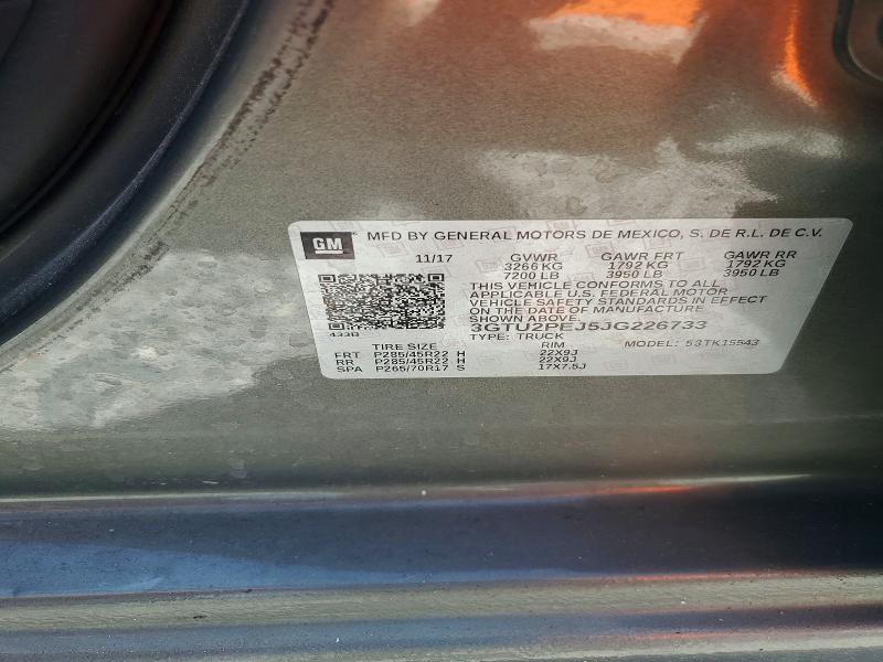 Продаж на аукціоні авто 2018 Gmc Sierra, vin: 3GTU2PEJ5JG226733, номер лоту: 62632536