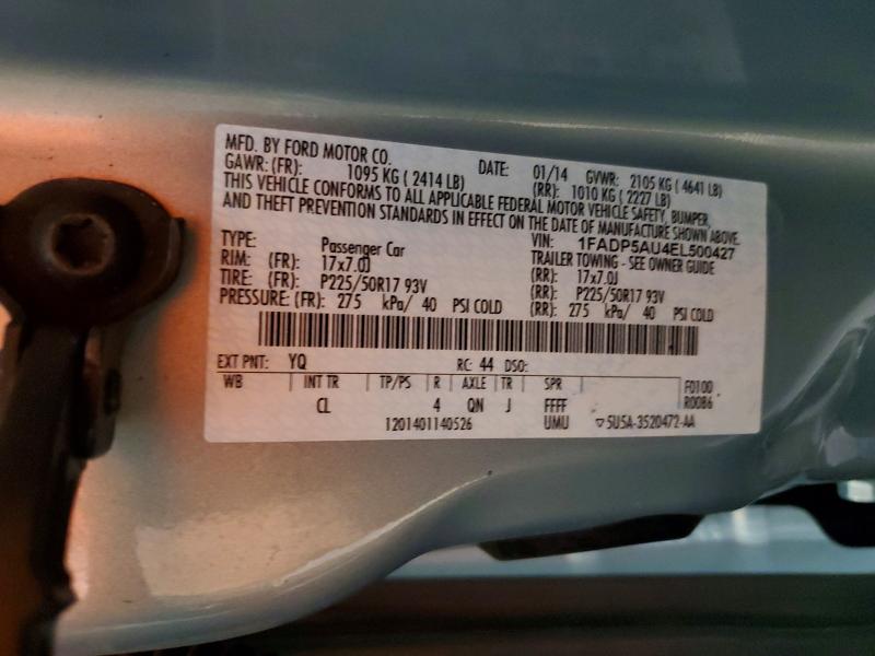 Aukcja sprzedaży 2014 Ford C-max, vin: 1FADP5AU4EL500427, numer aukcji: 59727516