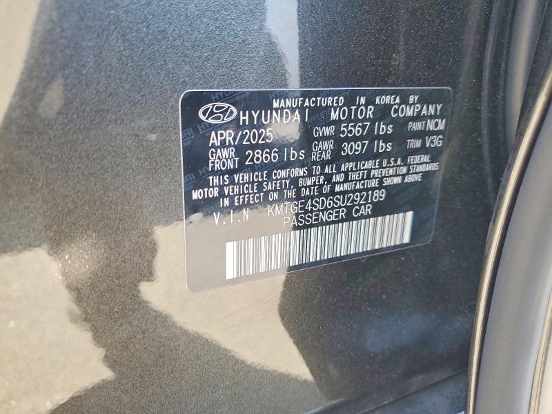 Aukcja sprzedaży 2025 Genesis G80, vin: KMTGE4SD6SU292189, numer aukcji: 59392596