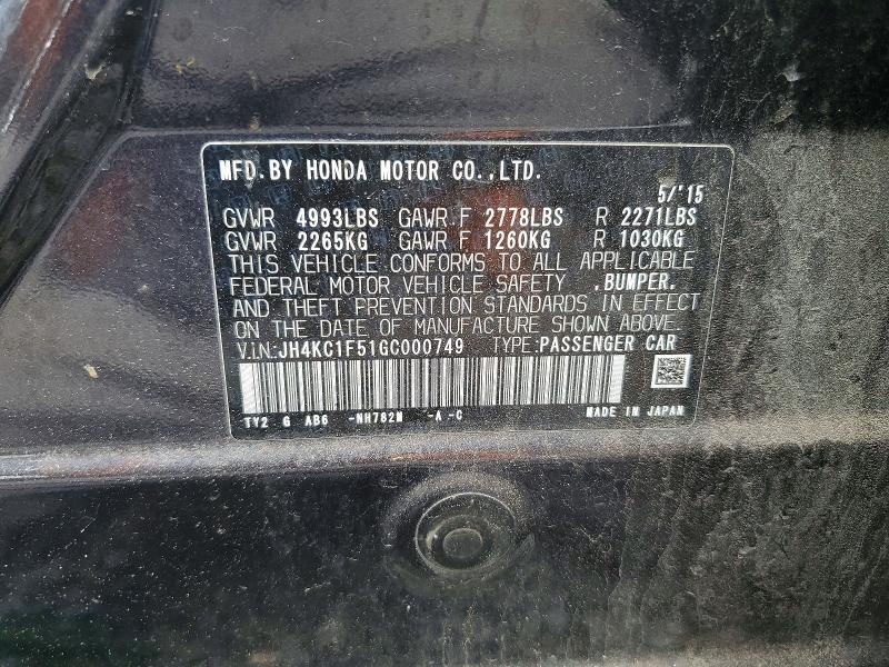 Aukcja sprzedaży 2016 Acura Rlx, vin: JH4KC1F51GC000749, numer aukcji: 60255886