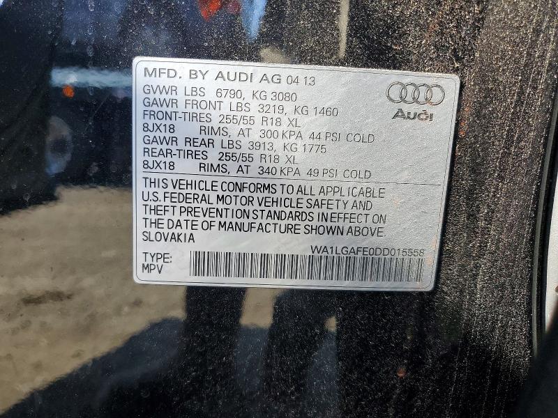 Aukcja sprzedaży 2013 Audi Q7, vin: WA1LGAFE0DD015558, numer aukcji: 60709536