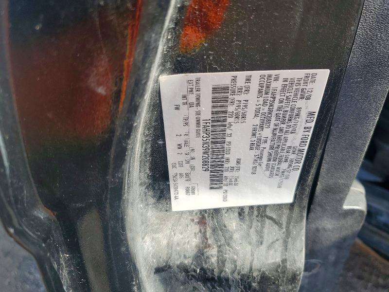 2009 Ford Focus მანქანა იყიდება აუქციონზე, vin: 1FAHP35N39W208829, აუქციონის ნომერი: 61598486