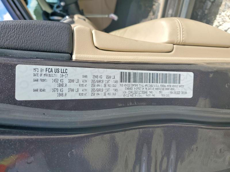 Продаж на аукціоні авто 2018 Jeep Grand Cherokee, vin: 1C4RJEBG7JC193646, номер лоту: 61302466