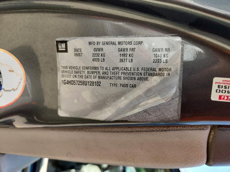 Aukcja sprzedaży 2008 Buick Lucerne, vin: 1G4HD57258U128102, numer aukcji: 61535266