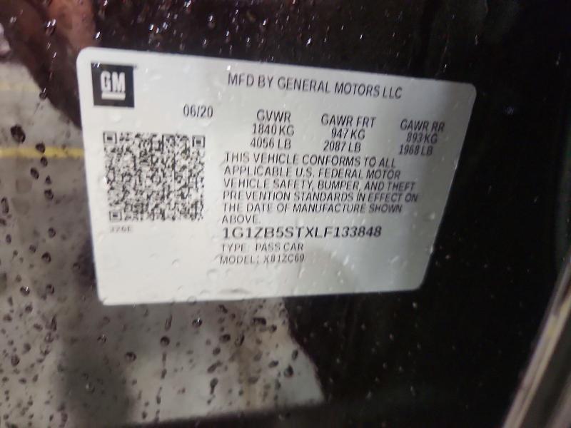 Aukcja sprzedaży 2020 Chevrolet Malibu, vin: 1G1ZB5STXLF133848, numer aukcji: 63409716