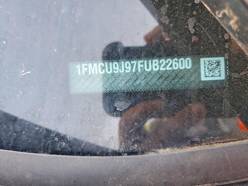 2015 Ford Escape მანქანა იყიდება აუქციონზე, vin: 1FMCU9J97FUB22600, აუქციონის ნომერი: 62538086