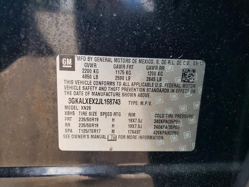 2018 Gmc Terrain მანქანა იყიდება აუქციონზე, vin: 3GKALXEX2JL168743, აუქციონის ნომერი: 60205626