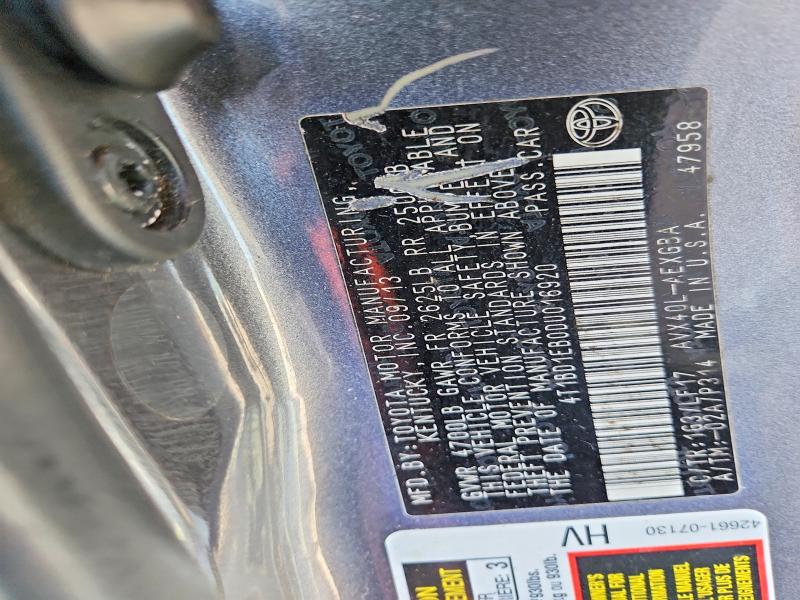 2013 Toyota Avalon Hybrid მანქანა იყიდება აუქციონზე, vin: 4T1BD1EB0DU016920, აუქციონის ნომერი: 62027986