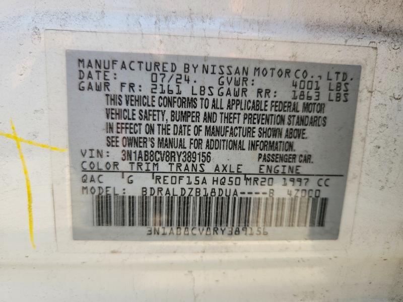 Aukcja sprzedaży 2024 Nissan Sentra, vin: 3N1AB8CV8RY389156, numer aukcji: 57611406