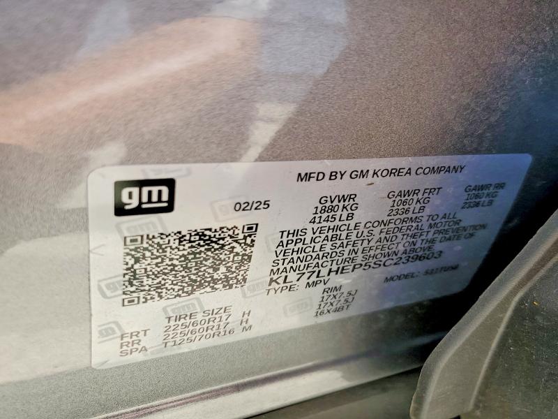 Продажа на аукционе авто 2025 Chevrolet Trax, vin: KL77LHEP5SC239603, номер лота: 62333506