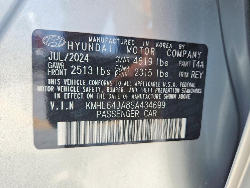 61319486 :رقم المزاد ، KMHL64JA8SA434699 vin ، 2025 Hyundai Sonata مزاد بيع