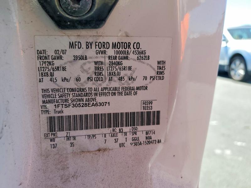 Продаж на аукціоні авто 2008 Ford F350, vin: 1FTSF30528EA63071, номер лоту: 59671406
