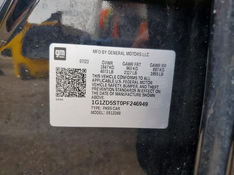 Aukcja sprzedaży 2023 Chevrolet Malibu, vin: 1G1ZD5ST0PF246949, numer aukcji: 59081776