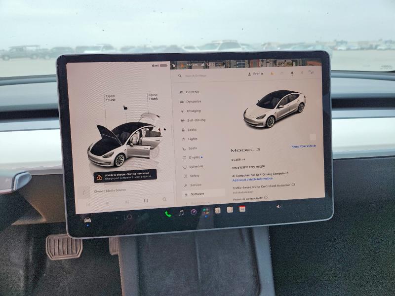 Aukcja sprzedaży 2023 Tesla Model 3, vin: 5YJ3E1EA7PF701216, numer aukcji: 62451866
