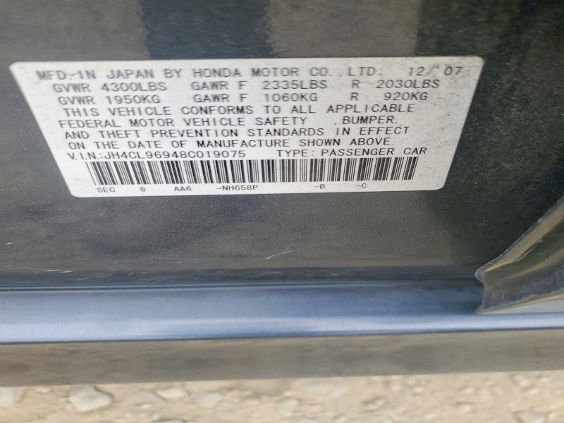 Aukcja sprzedaży 2008 Acura Tsx, vin: JH4CL96948C019075, numer aukcji: 59727966