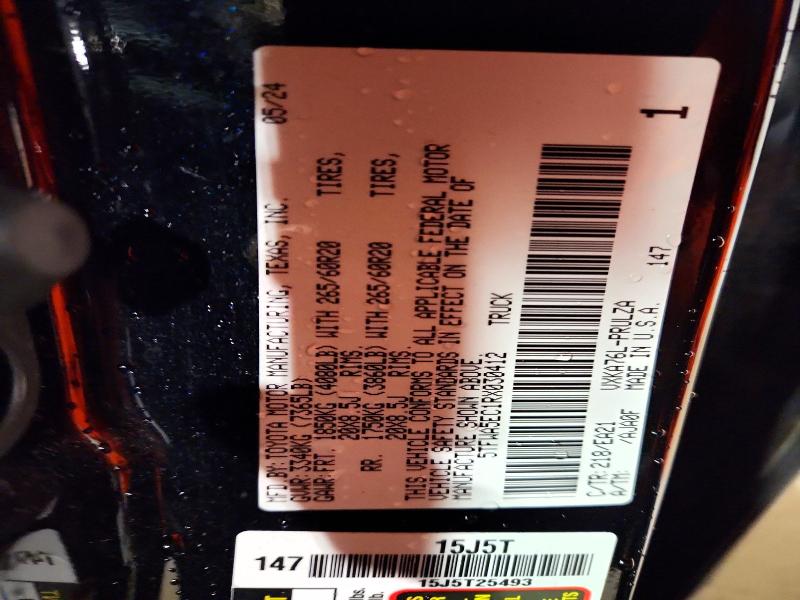 Продаж на аукціоні авто 2024 Toyota Tundra, vin: 5TFWA5EC1RX030412, номер лоту: 60506736