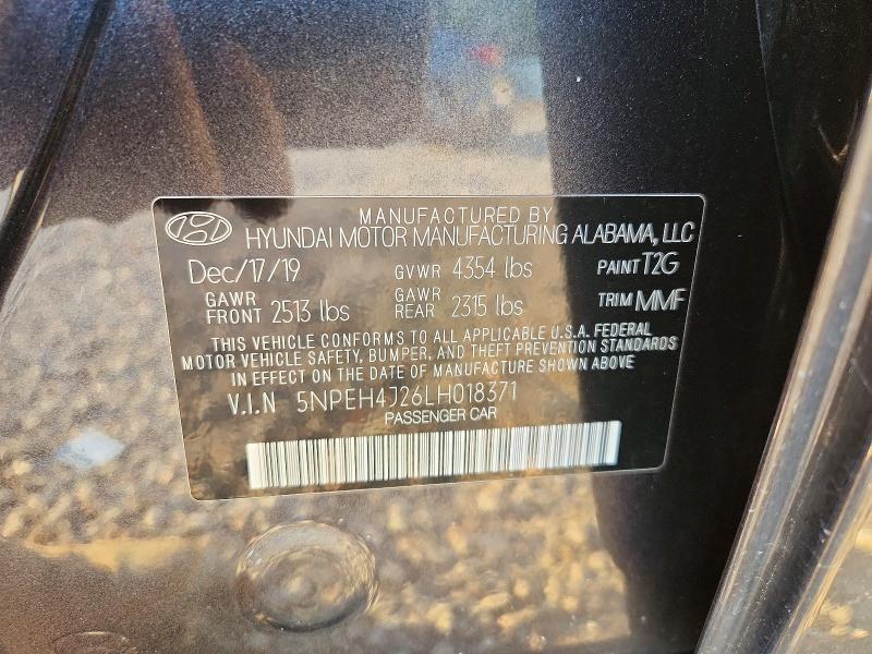 Aukcja sprzedaży 2020 Hyundai Sonata, vin: 5NPEH4J26LH018371, numer aukcji: 60083876