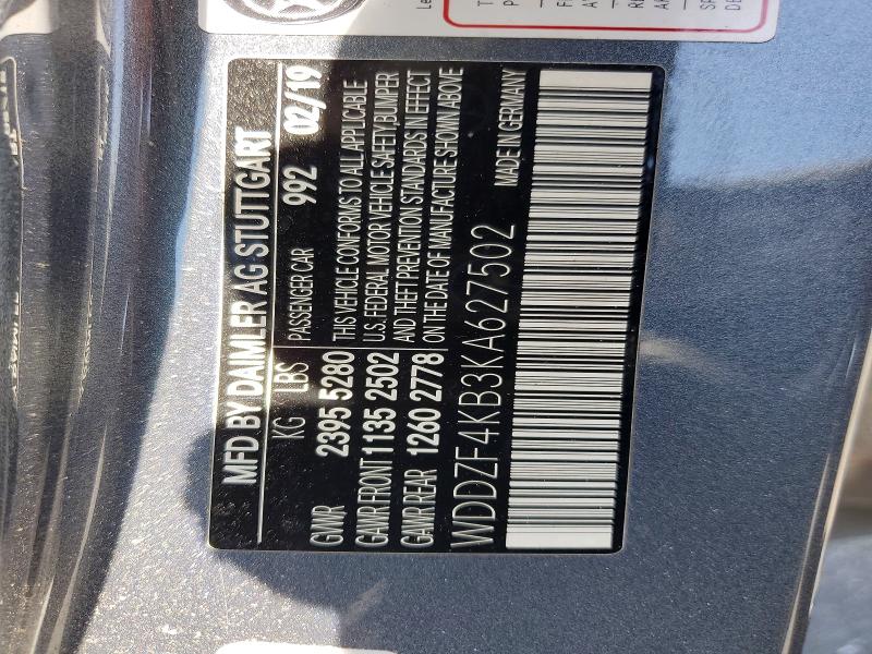 Продаж на аукціоні авто 2019 Mercedes-benz E, vin: WDDZF4KB3KA627502, номер лоту: 59388326