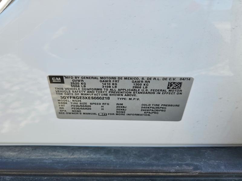 Aukcja sprzedaży 2014 Cadillac Srx, vin: 3GYFNGE3XES666218, numer aukcji: 59966106