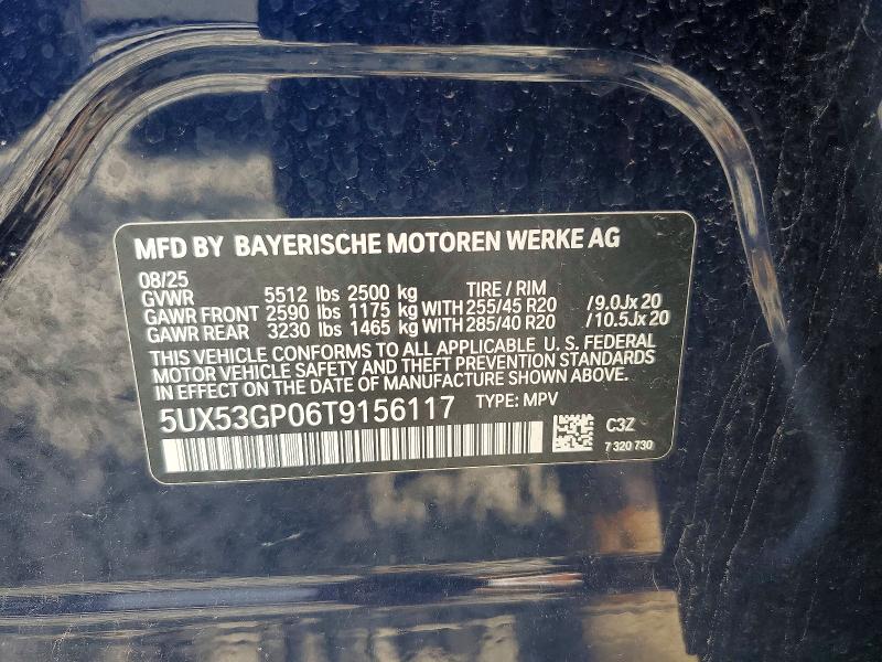 Продажа на аукционе авто 2026 Bmw X3, vin: 5UX53GP06T9156117, номер лота: 59603736