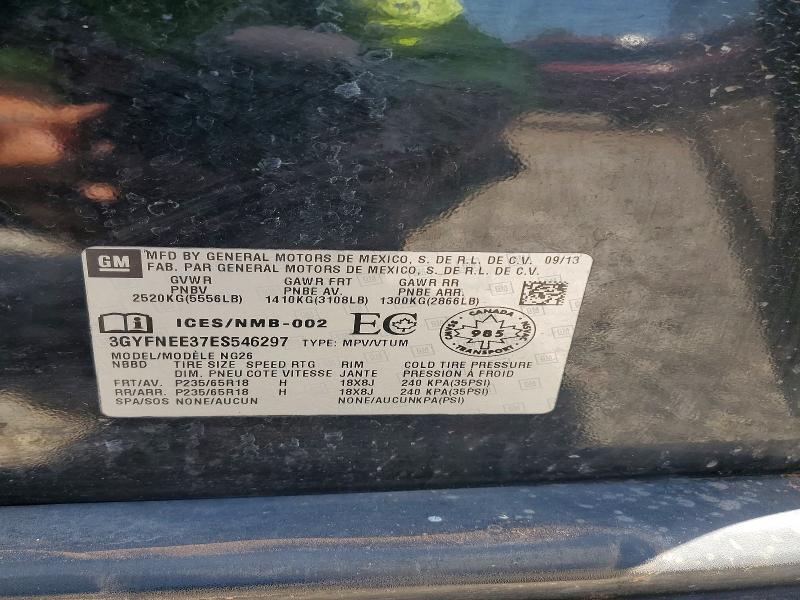 2014 Cadillac Srx მანქანა იყიდება აუქციონზე, vin: 3GYFNEE37ES546297, აუქციონის ნომერი: 63481226