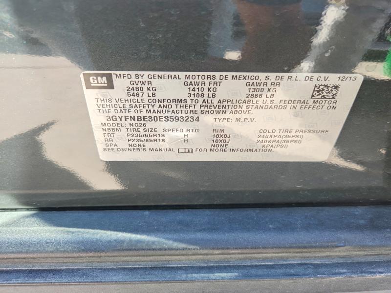 Продажа на аукционе авто 2014 Cadillac Srx, vin: 3GYFNBE30ES593234, номер лота: 60445206