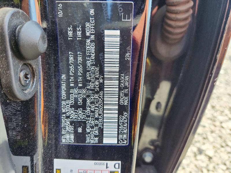 59339006 :رقم المزاد ، JTEBU5JR6G5395446 vin ، 2016 Toyota 4runner مزاد بيع