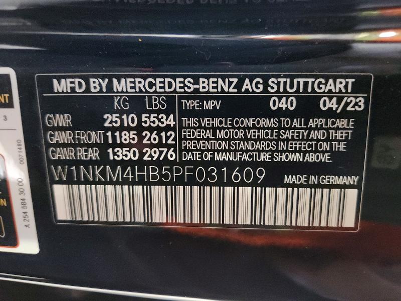 2023 Mercedes-benz Glc მანქანა იყიდება აუქციონზე, vin: W1NKM4HB5PF031609, აუქციონის ნომერი: 62589086