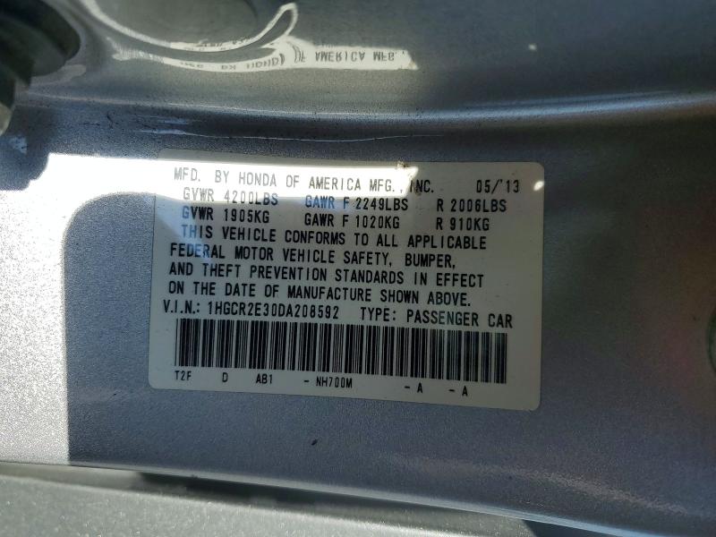 Продаж на аукціоні авто 2013 Honda Accord, vin: 1HGCR2E30DA208592, номер лоту: 60692106