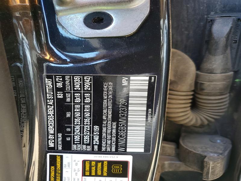 63525036 :رقم المزاد ، W1N0G8EB5MV323739 vin ، 2021 Mercedes-benz Glc مزاد بيع