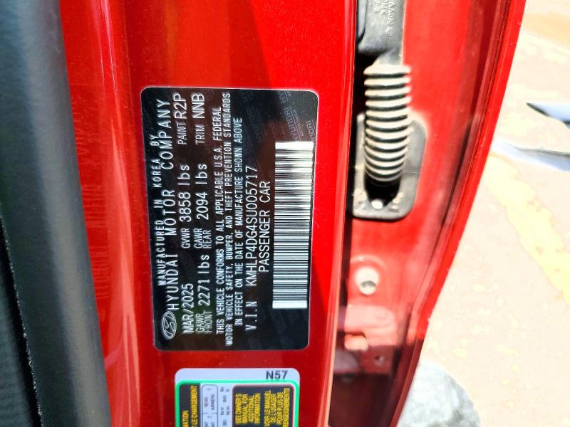 2025 Hyundai Elantra მანქანა იყიდება აუქციონზე, vin: KMHLP4DG4SU005717, აუქციონის ნომერი: 62231136