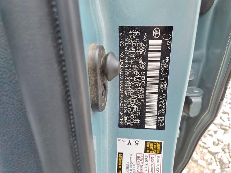 Aukcja sprzedaży 2017 Toyota Prius, vin: JTDKARFU0H3051853, numer aukcji: 61125966