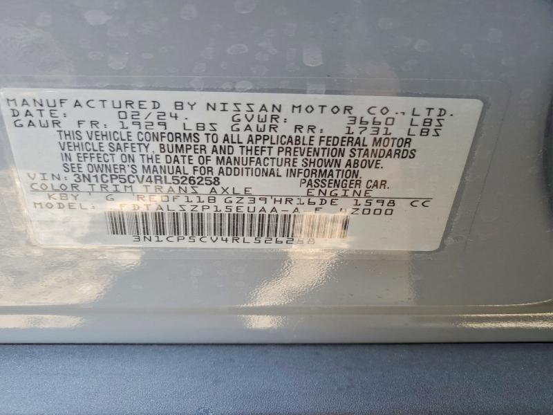 Aukcja sprzedaży 2024 Nissan Kicks, vin: 3N1CP5CV4RL526258, numer aukcji: 62134866