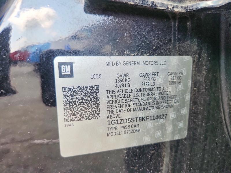 2019 Chevrolet Malibu მანქანა იყიდება აუქციონზე, vin: 1G1ZD5ST8KF114627, აუქციონის ნომერი: 61602646