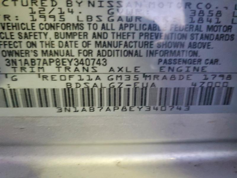 Продаж на аукціоні авто 2014 Nissan Sentra, vin: 3N1AB7AP8EY340743, номер лоту: 61092986