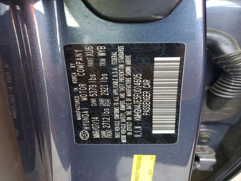 59611446 :رقم المزاد ، KMHGN4JE5FU014605 vin ، 2015 Hyundai Genesis مزاد بيع