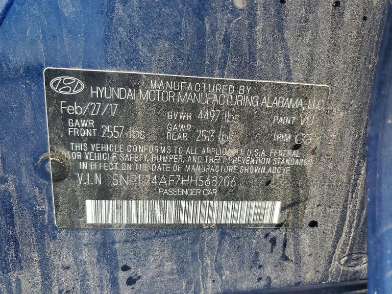 Aukcja sprzedaży 2017 Hyundai Sonata, vin: 5NPE24AF7HH568206, numer aukcji: 60701946