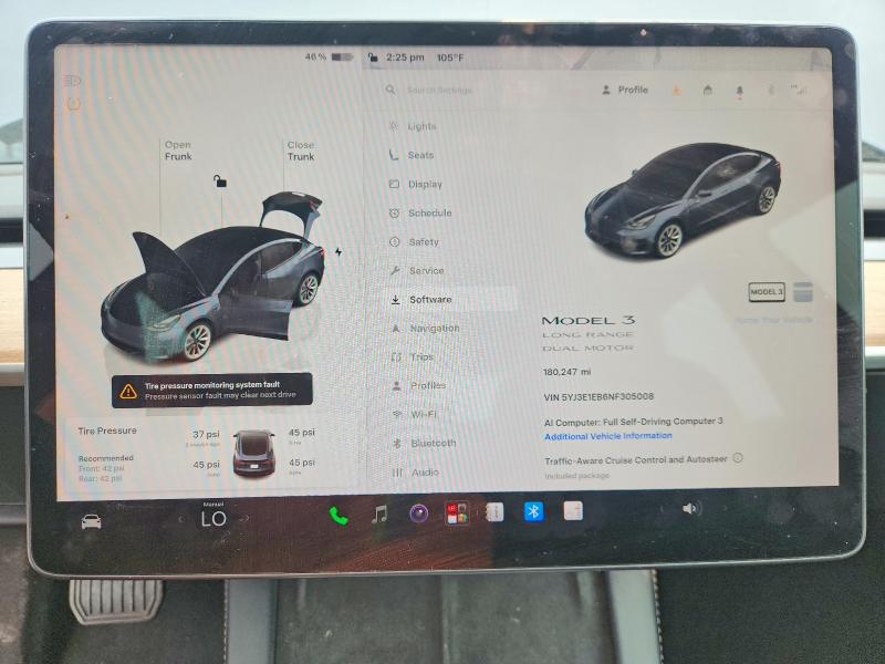 Aukcja sprzedaży 2022 Tesla Model 3, vin: 5YJ3E1EB6NF305008, numer aukcji: 61388896