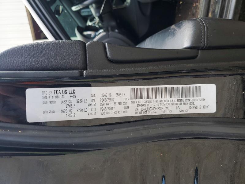 Продаж на аукціоні авто 2018 Jeep Grand Cherokee, vin: 1C4RJEAG3JC447127, номер лоту: 60814526