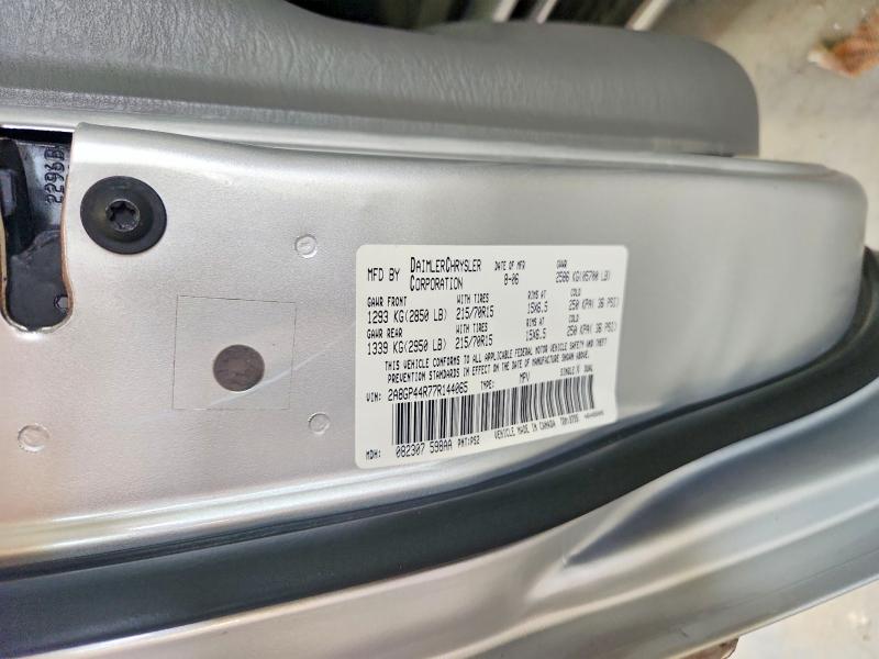 Продажа на аукционе авто 2007 Chrysler Town & Country, vin: 2A8GP44R77R144065, номер лота: 59331156