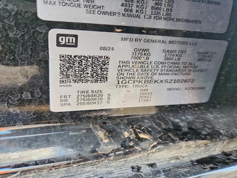 Продаж на аукціоні авто 2025 Chevrolet Silverado, vin: 1GCPKBEKXSZ102872, номер лоту: 61313106