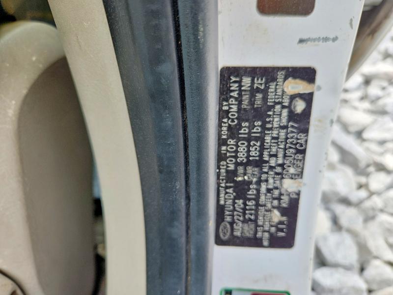 60002726 :رقم المزاد ، KMHDN46D05U973377 vin ، 2005 Hyundai Elantra مزاد بيع