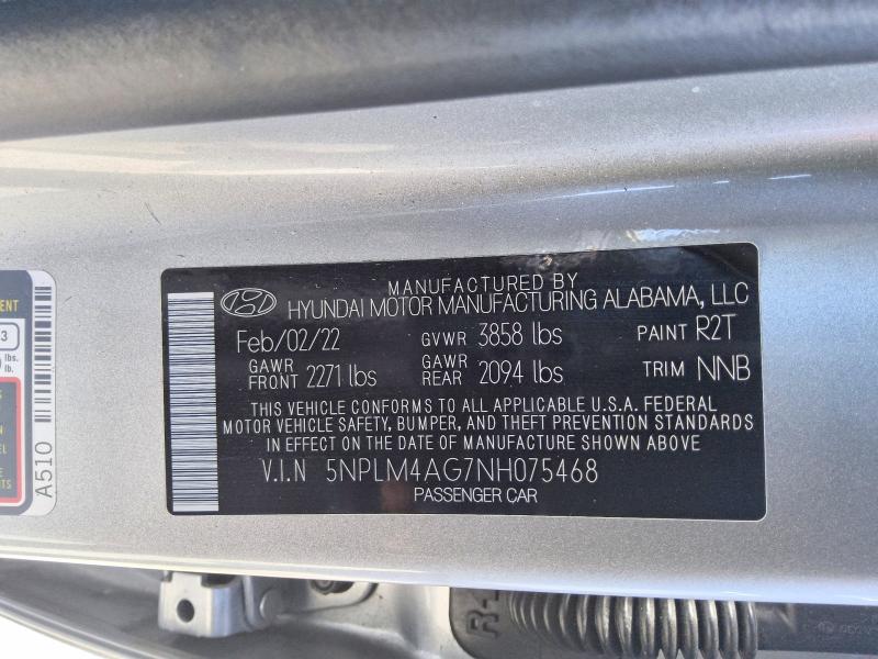 Продаж на аукціоні авто 2022 Hyundai Elantra, vin: 5NPLM4AG7NH075468, номер лоту: 60058416