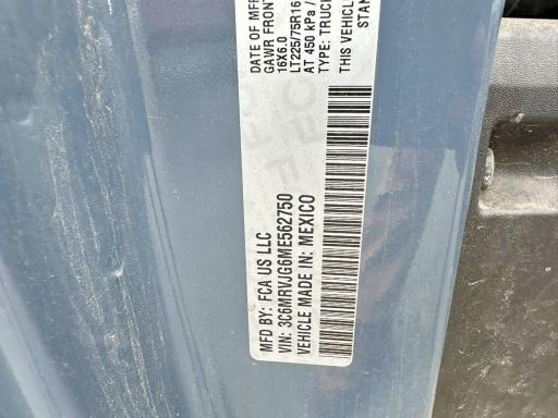 Продаж на аукціоні авто 2021 Ram Promaster 3500, vin: 3C6MRVJG6ME562750, номер лоту: 57392566