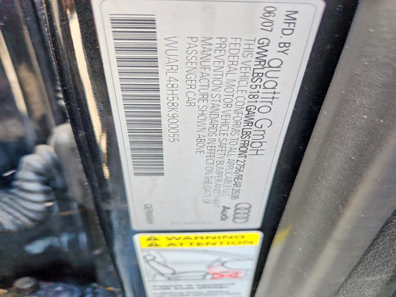 Продаж на аукціоні авто 2008 Audi S4, vin: WUARL48H58K900055, номер лоту: 60450926